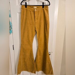 Mustard Flare Corduroy Pants